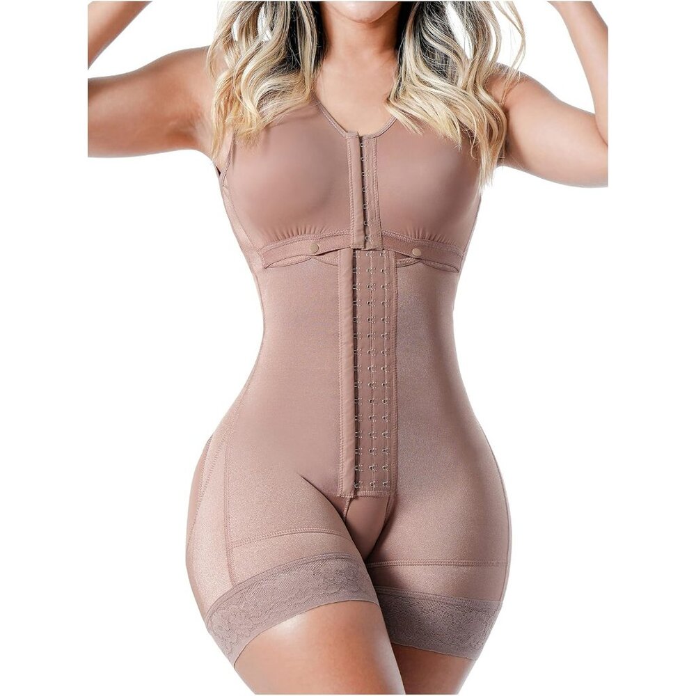 Women's Tr86bf Cocoa Bodysuit Tummy Control Shapewear Surgery Garment Stage